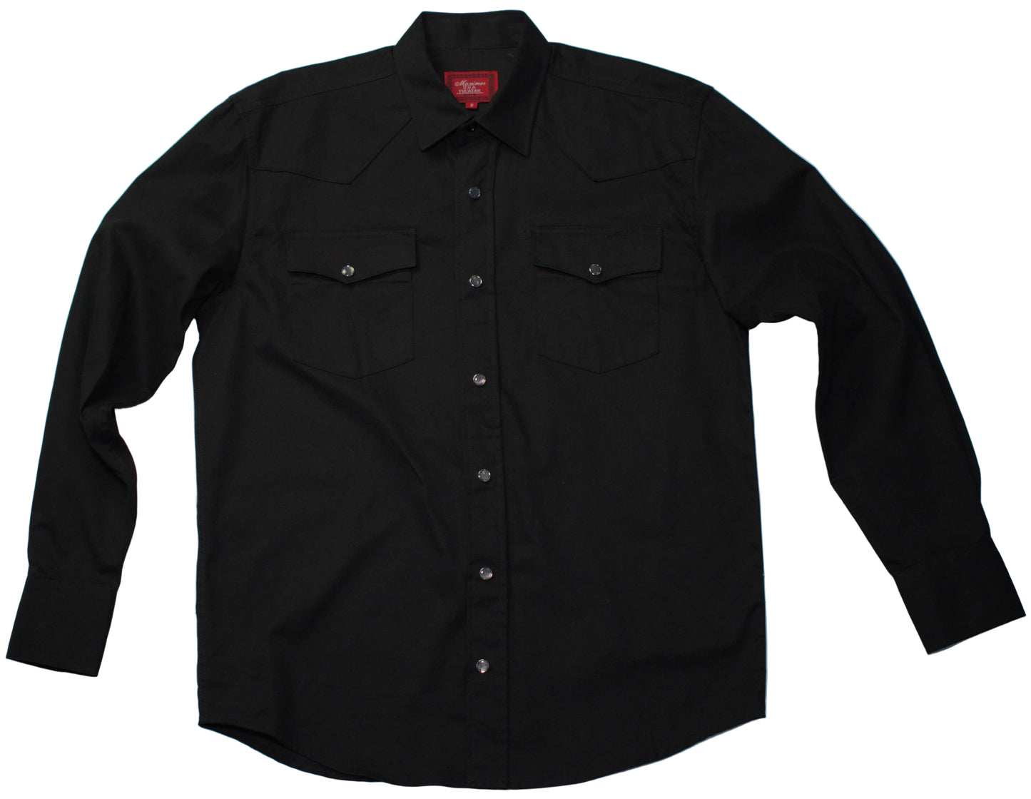 C & C Apparel Black Western Snap Long Sleeve Shirt