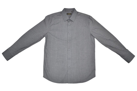 C & C Apparel Charcoal Slim Fit Long Sleeve Dress Shirt